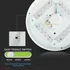 Kép 6/9 - 24W LED csillogó búrás kör mennyezeti lámpa állítható színhőmérséklet - 217606 V-TAC