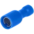 Kép 1/2 - Szigetelt hengeres csatlakozó aljzat, elektrolitréz, kék 2,5mm2, (d1=2,1mm, d2=5mm), PVC KHA4