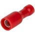 Kép 1/2 - Szigetelt hengeres csatlakozó aljzat, elektrolitréz, piros 1,5mm2, (d1=1,8mm, d2=4mm), PVC PHA4