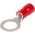 Kép 1/2 - Szigetelt szemes saru, ónozott elektrolitréz, piros 10mm2, M10, (d1=4,7mm, d2=10,5mm),PVC PSZ10-10