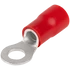 Kép 1/2 - Szigetelt szemes saru, ónozott elektrolitréz, piros 10mm2, M6, (d1=4,5mm, d2=6,4mm),PVC PSZ10-6