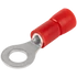 Kép 1/2 - Szigetelt szemes saru, ónozott elektrolitréz, piros 1,5mm2, M4, (d1=1,7mm, d2=4,3mm), PVC PSZ4