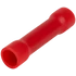 Kép 1/2 - Szigetelt toldóhüvely, ónozott elektrolitréz, piros 1,5mm2, (L=25mm, d1=2,1mm), PVC PTH