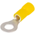 Kép 1/2 - Szigetelt szemes saru, ónozott elektrolitréz, sárga 6mm2, M6, (d1=3,4mm, d2=6,4mm), PVC SSZ6