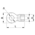 Kép 2/2 - Szigeteletlen szemes saru, ónozott elektrolitréz 4mm2, m5, (d1=3,4mm, d2=5,3mm) SZ4-5