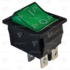 Kép 1/2 - Készülékkapcsoló, BE-KI, 2P, világító, zöld, 0-I felirattal TES-44  TRACON