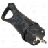 Kép 1/2 - Csatlakozó dugvilla, védőérintkezővel, gumi, húzófüles TICS-012GH TRACON