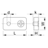 Kép 2/2 - Sodronyszorító bilincs, acélmax, acél d=6mm (1/4coll), M6 AMAX6