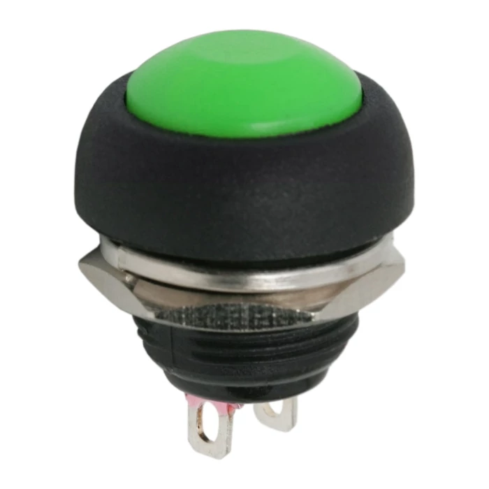 Nyomógomb, 1 áramkör, 1 A - 250 V, OFF - (ON), zöld 09044ZOGLOBIZ