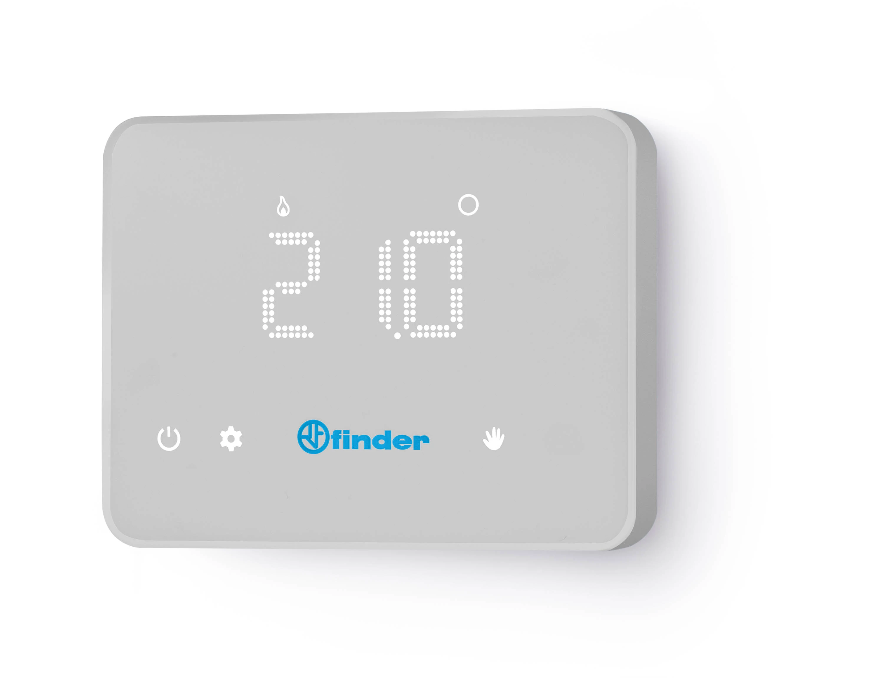 Finder Bliss fali szobatermosztát, fehér, háttérvilágítású érintőkijelző, heti program, 5 A, Wi-Fi FINDER 1C.91.9.003.0W07