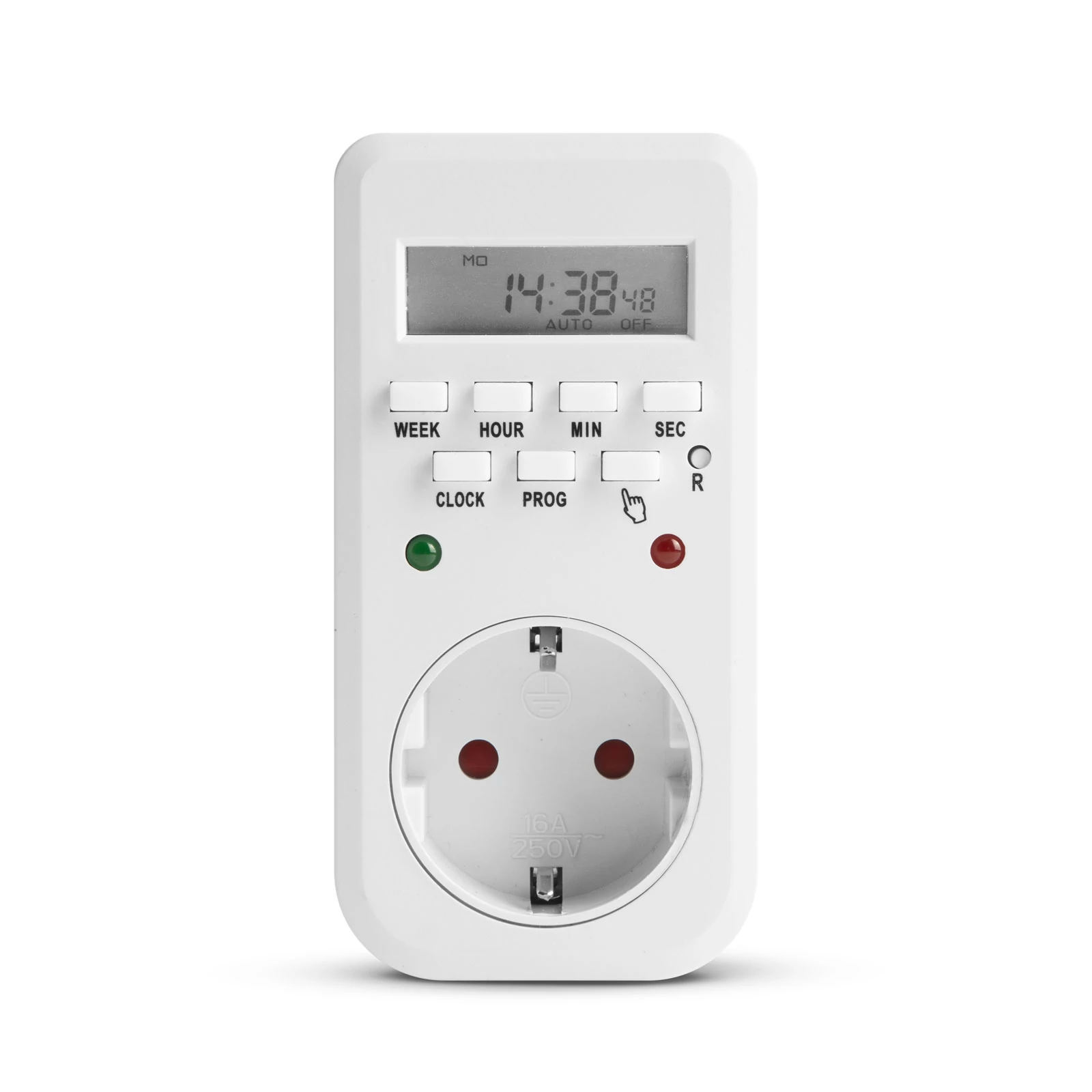 Digitális kapcsolóóra - visszajelző LED-del - 250V - 16A Delight 20298B