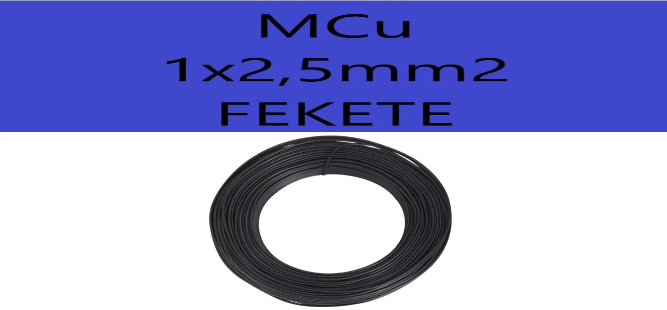 MCu 2,5 mm fekete H07V-U