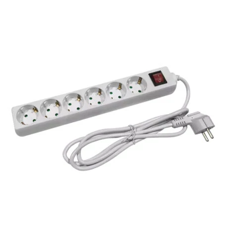Anco 6-os asztali hálózati elosztó kapcsolóval 1,4m H05VV-F 3x1,0mm2 321156