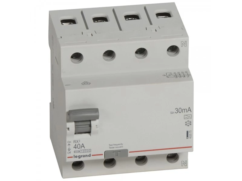 LEGRAND RX3 áram-védőkapcsoló 4P 40A 30mA A-type 402075 Fi-relé