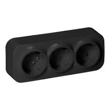 3x2P+F csatlakozóaljzat fekete FK IP20 OR-OE-7209(GS)/B