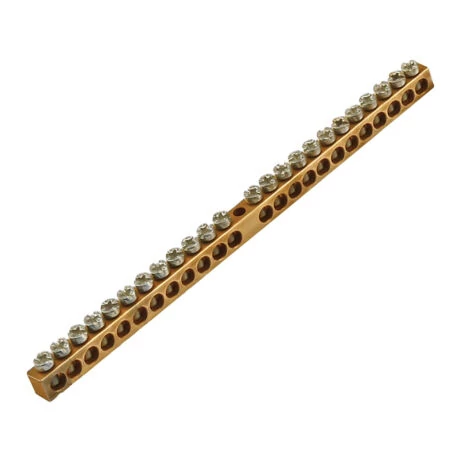 Csavaros sín, réz gyűjtősín, földelősín 24P 160mm ANCO 820524 