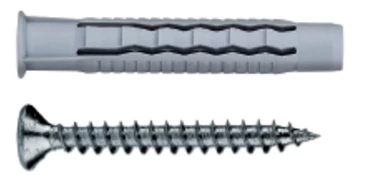 GL nagy teljesítményű univerzális nylon dübel sf. csavarral, galv. horg., 10x50