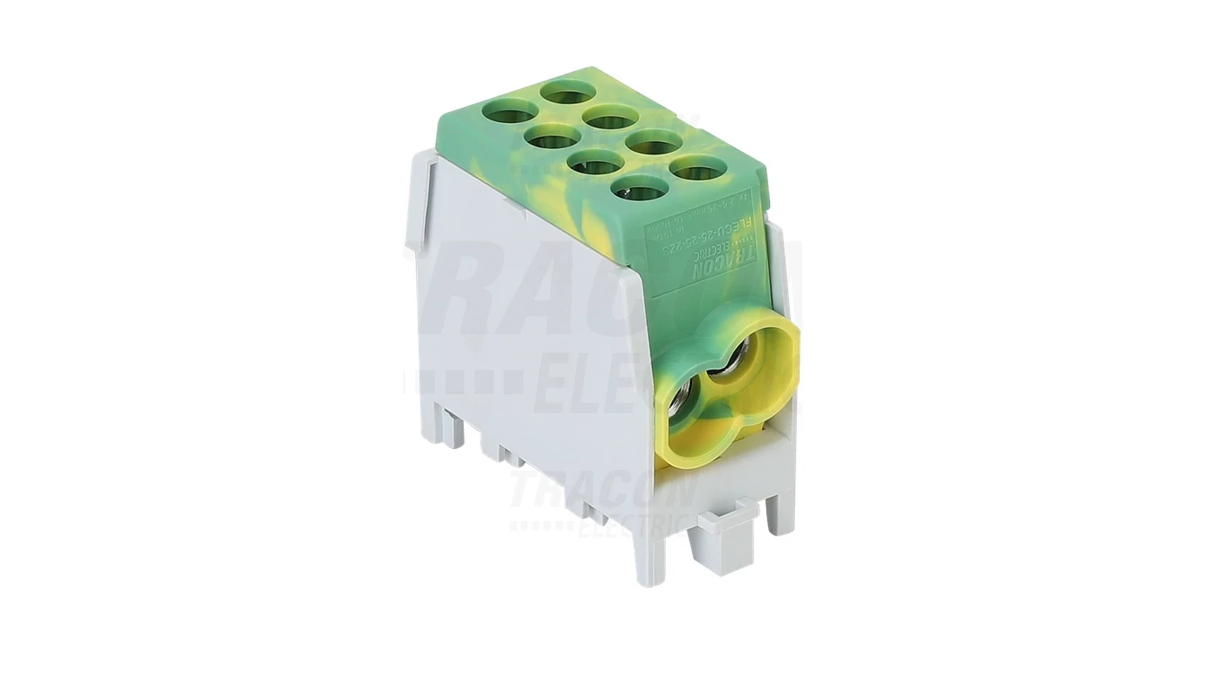 Főáramköri leágazó kapocs, sínre szerelhető, zöld/sárga FLECU-25-25-2ZS Tracon