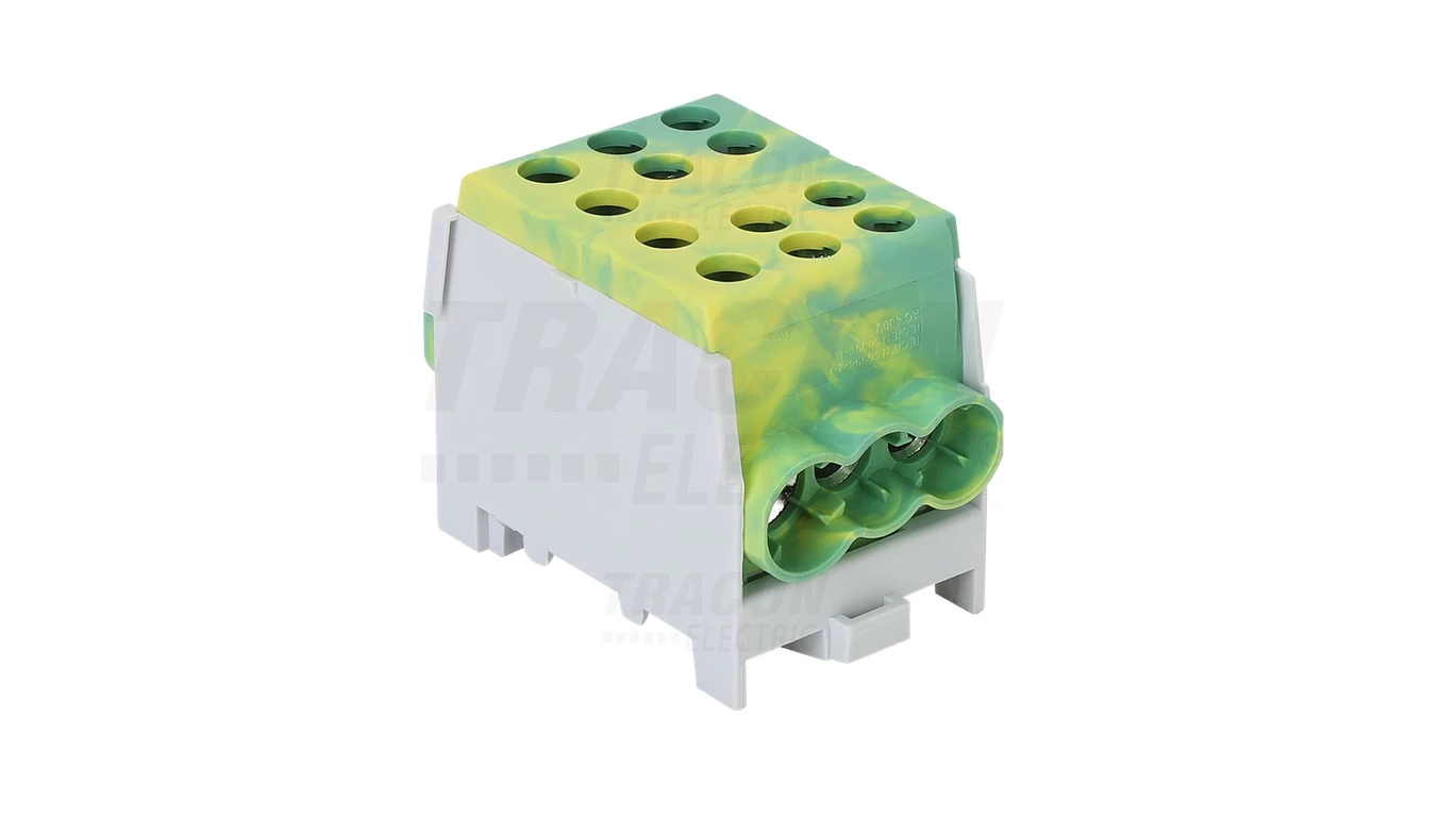 Főáramköri leágazó kapocs, sínre szerelhető, zöld/sárga FLECU-35-25-3ZS Tracon