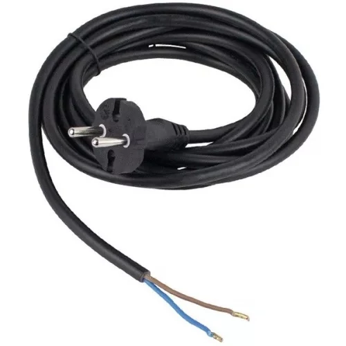 Szerelhető hálózati bekötő kábel fekete 5m H05RR-F 2x1,0 mm2 ANCO 321657