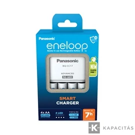 eneloop K-KJ17MCD40E akkumulátor töltő 4 db 2000mAh AA akkumulátorral                                         