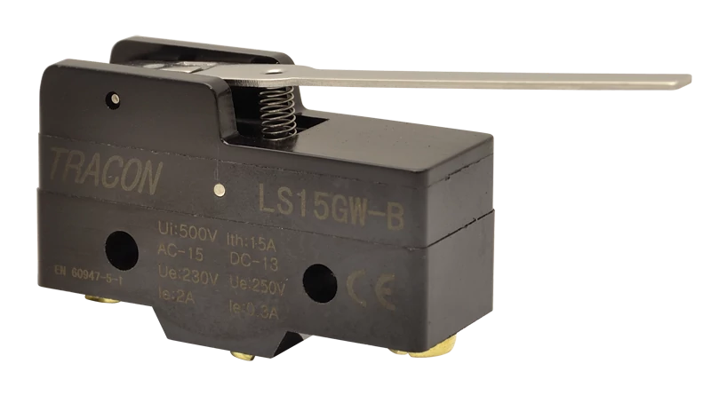 Helyzetkapcsoló, rugószáras 1xCO, 2A/230V AC-15, 0,3A/250V DC-13, 48mm, IP00 LS15GW-B