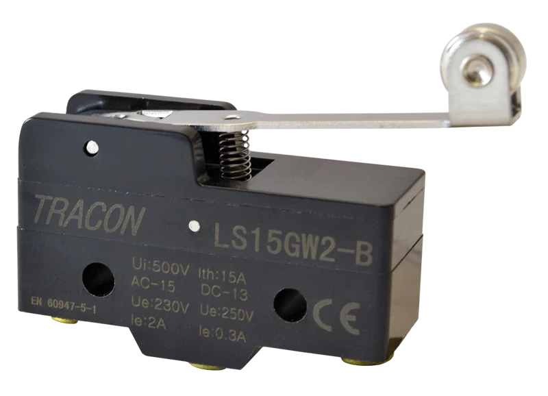 Helyzetkapcsoló, rugószáras-görgős 1xCO, 2A/230V AC-15, 0,3A/250V DC-13, 35mm, IP00 LS15GW2-B