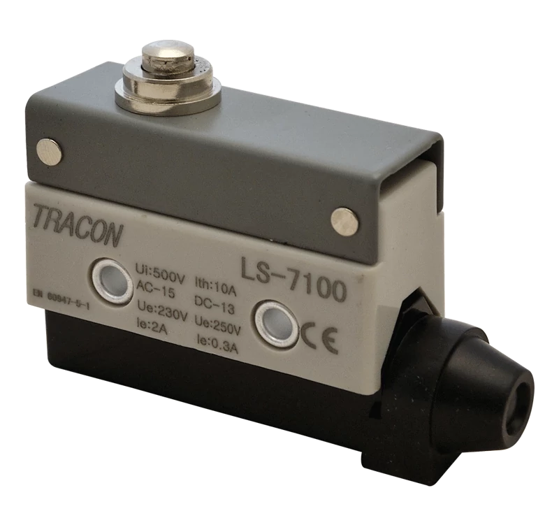 Helyzetkapcsoló, ütközős 1xCO, 2A/230V AC-15, 0,3A/250V DC-13, IP40 LS7100