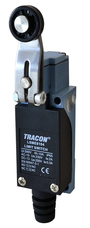 Helyzetkapcsoló, lengőkar-görgő 1xNO+1xNC, 2A/230V AC-15, 0,3A/250V DC-13, 30mm, IP65 LSME8104