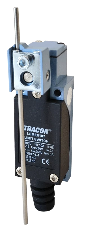 Helyzetkapcsoló, billenőkar-pálca 1xNO+1xNC, 2A/230V AC-15, 0,3A/250V DC-13, 0-100mm, IP65 LSME8107