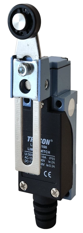 Helyzetkapcsoló, lengőkar-görgő 1xNO+1xNC, 2A/230V AC-15, 0,3A/250V DC-13, 20-90mm, IP65 LSME8108