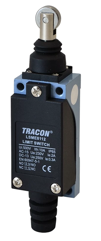 Helyzetkapcsoló, nyomógörgős 1xNO+1xNC, 2A/230V AC-15, 0,3A/250V DC-13, IP65 LSME8112