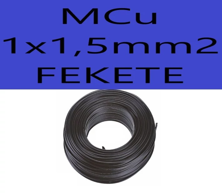 MCu 1,5mm fekete H07V-U