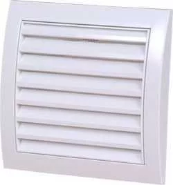 Ventilátor szellőzőrács hálóval fehér színben, 100mm átmérő, ND10