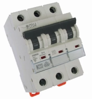 OMU SYSTEM OMB06 3 pólusú 50A B 6kA Kismegszakító OMB06350B 