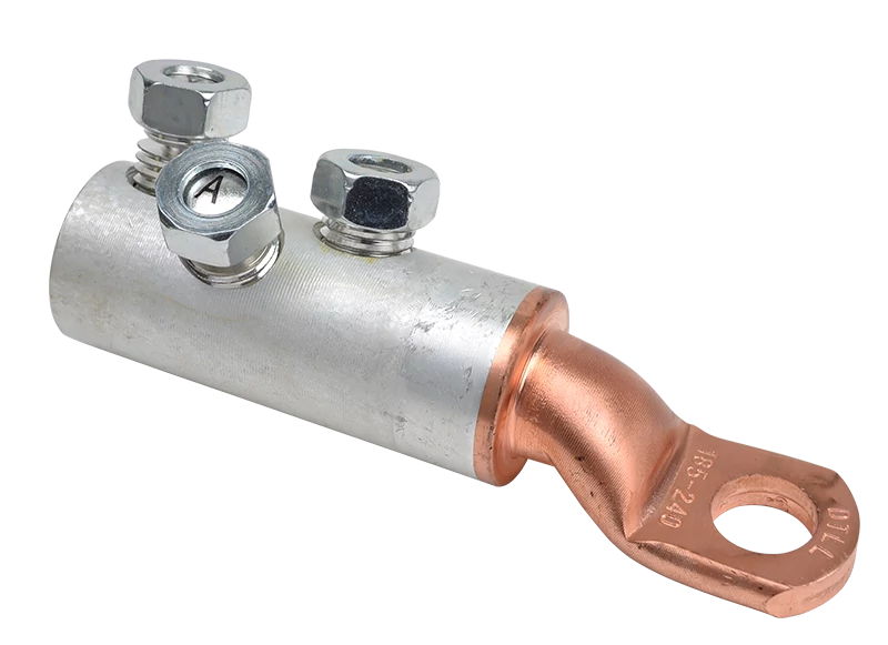 Szakadófejes csavaros réz-alumínium szemes csősaru 185-240mm2,3×M16 RA185-240CS16