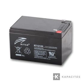 Ritar RT12120-F2 12V 12Ah zárt ólomakkumulátor                                                                