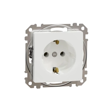 SEDNA DESIGN 2P+F csatlakozóaljzat, csavaros bekötés, 16A, fehér SDD111025
