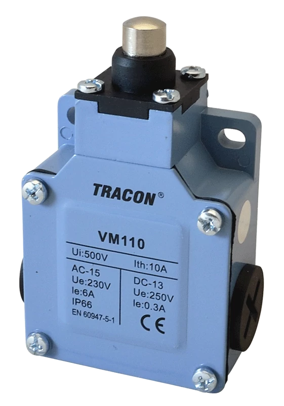 Helyzetkapcsoló, kúpos fémházas 1xNO+1xNC, 6A/230V AC-15, 0,3A/250V DC-13, IP66 VM110