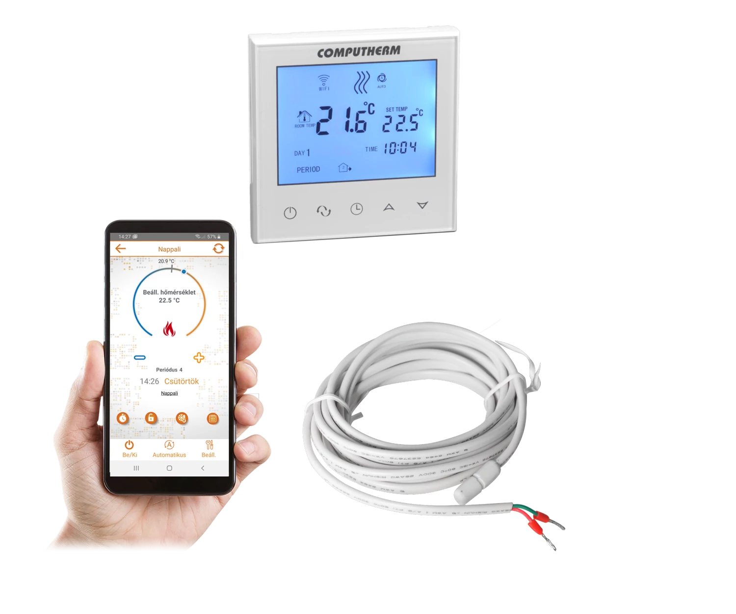 COMPUTHERM E230 Wi-Fi termosztát elektromos padlófűtési rendszerekhez