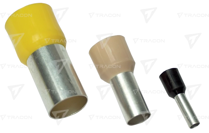 4mm2 Szigetelt (PA6.6) érvéghüvely, ónozott elektrolitréz, szürke E120 Tracon