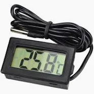 Digitális hőmérő panel -50 - +110 fok LCD hom1 fekete