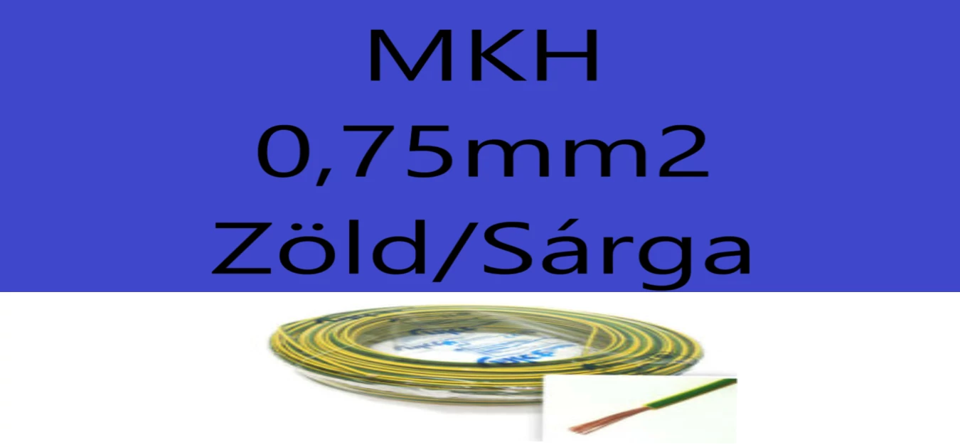 Mkh 0,75mm2 Zöld-Sárga