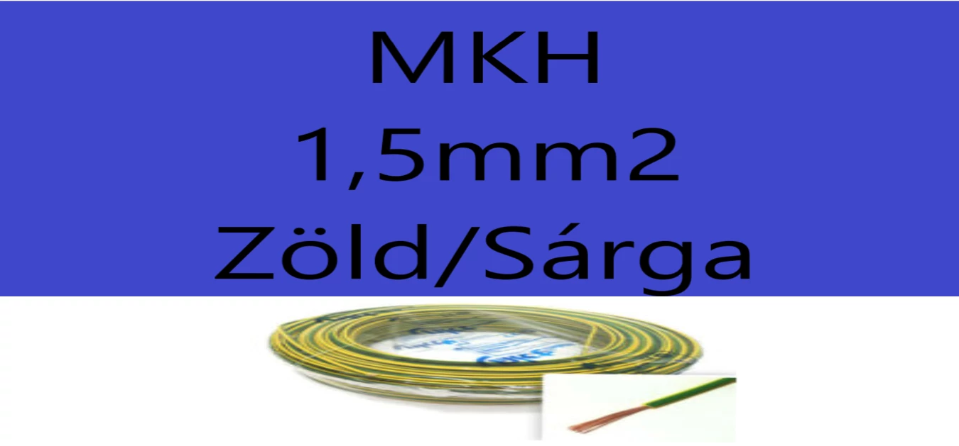 Mkh 1,5mm2 Zöld-Sárga