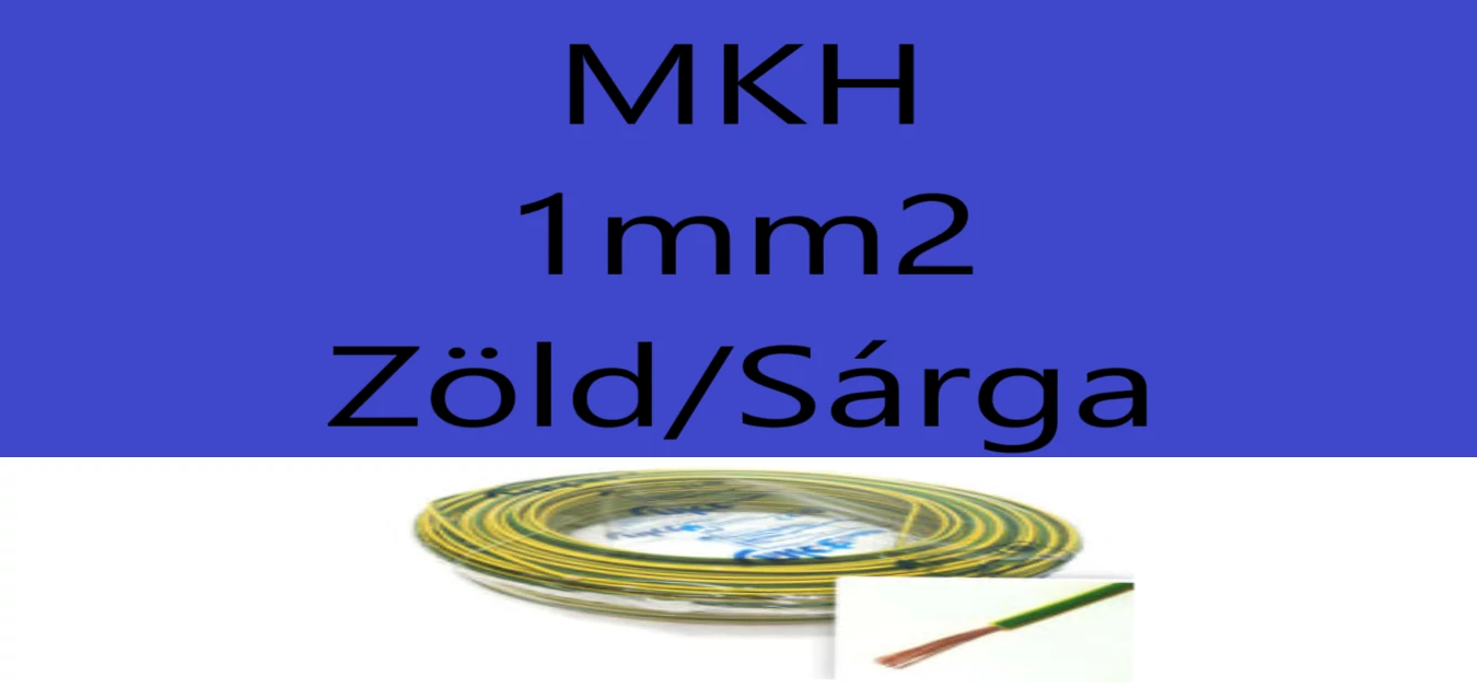 Mkh 1mm2 Zöld-Sárga