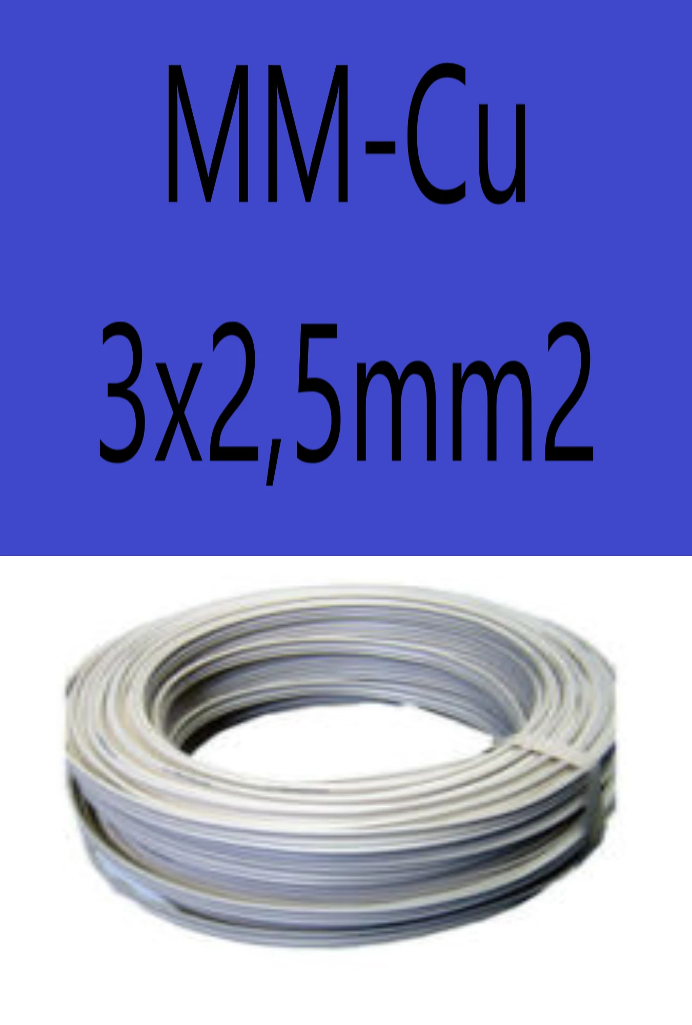 MMCu 3x2,5 mm2 MMFal kábel falba helyezhető lapos réz kábel