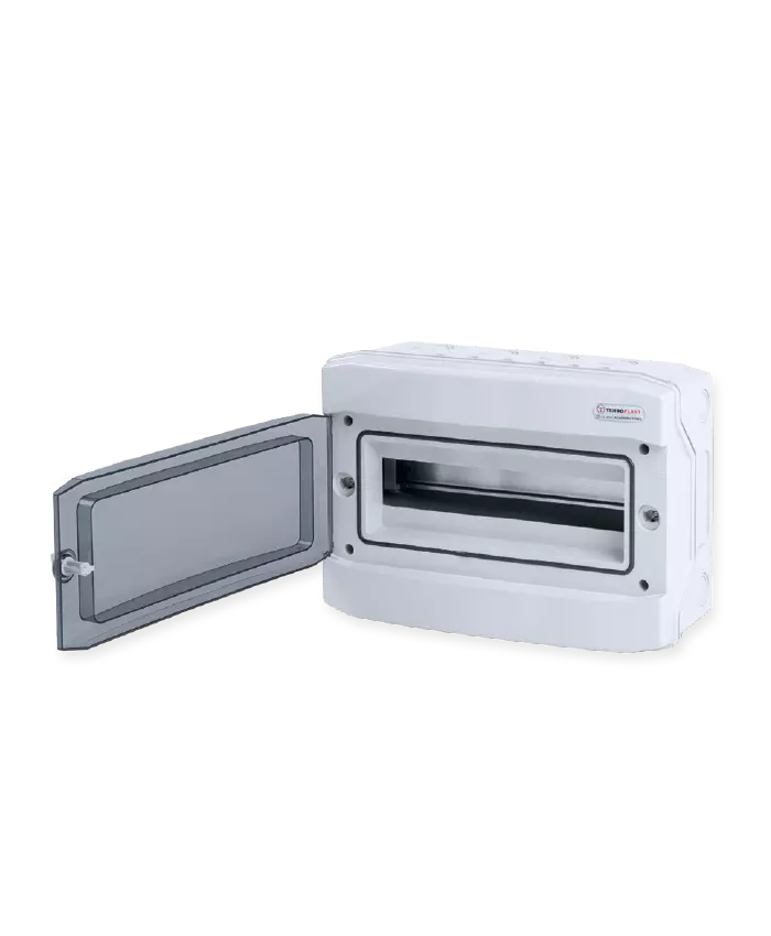 Vízmentes lakáselosztó doboz, falon kívüli, 18 modul kiselosztó IP65 TECHNOPLAST N18D